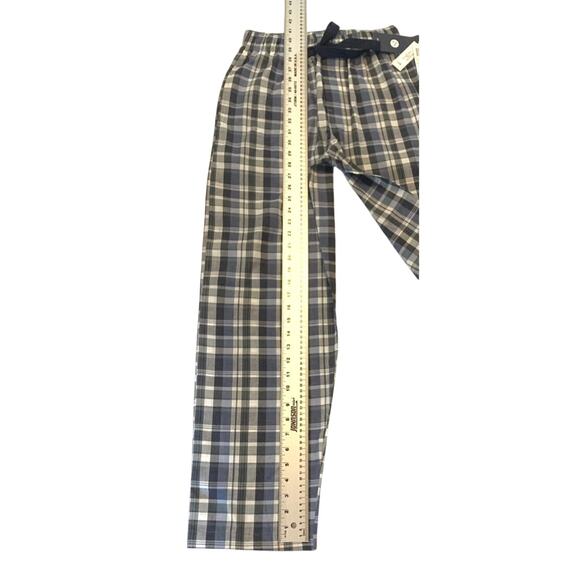 Bundle of 3 - Izod Mens Pajama Pants NWT Sz. Small Blue Plaid & Stripes Pockets - Picture 4 of 16